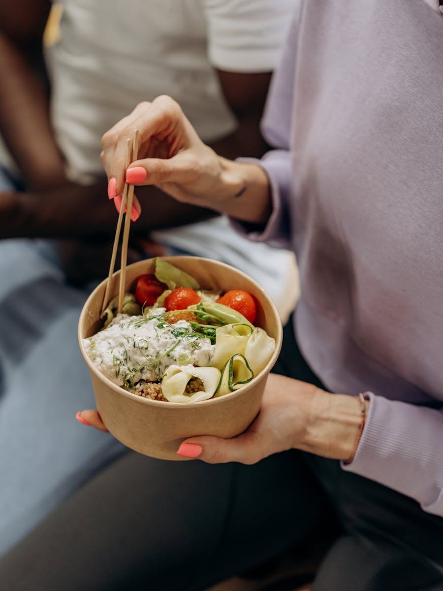 Refeição saudável em contexto de rotina alimentar